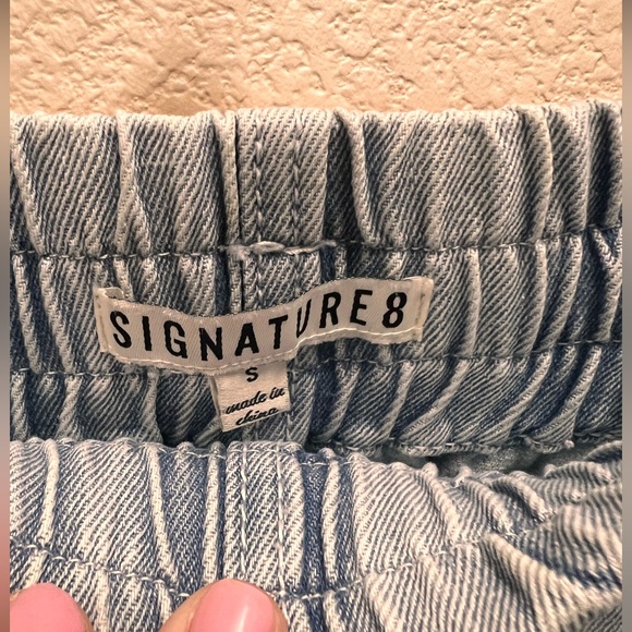 Denim Drawstring Shorts size S 100% cotton. - Picture 2 of 3